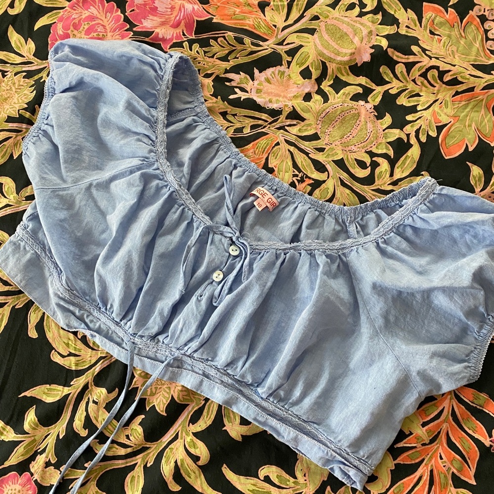 Verge Girl Light Blue Crop Top